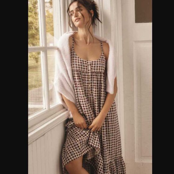 Women's S/1 THE GREAT. SLEEP The ruffle tank night dress nightgown Anthropologie